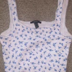 forever 21 cropped floral tank